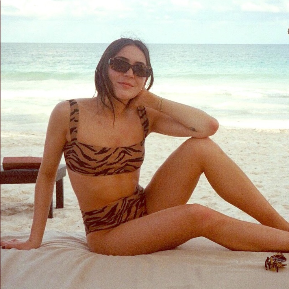 Reformation tiger high waist bikini